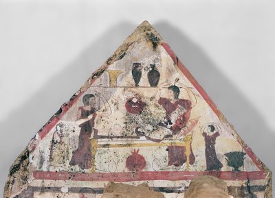 Scene of offering to the deceased by Etruscan